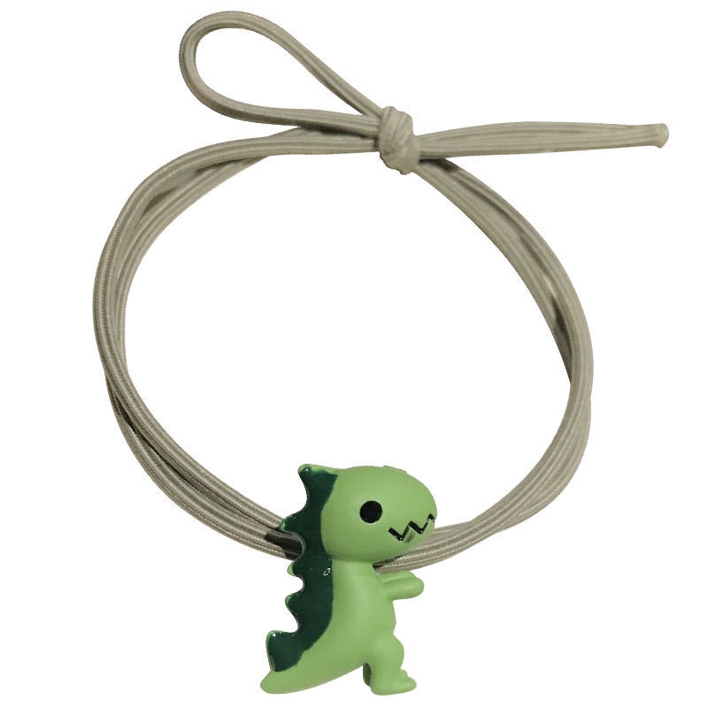 [Fashion Cute Mini Dinosaur Hair Ring Ropes] [ Korean INS Style Elastic Rubber Bands]  [ Girls Daily Basic Hair Ties ]