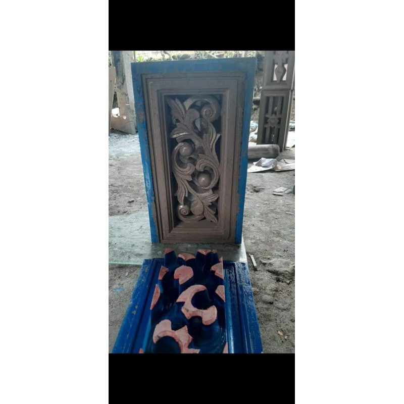 Cetakan Loster Fiber Motif Jati Ukir 20×40 tebal 10/13
