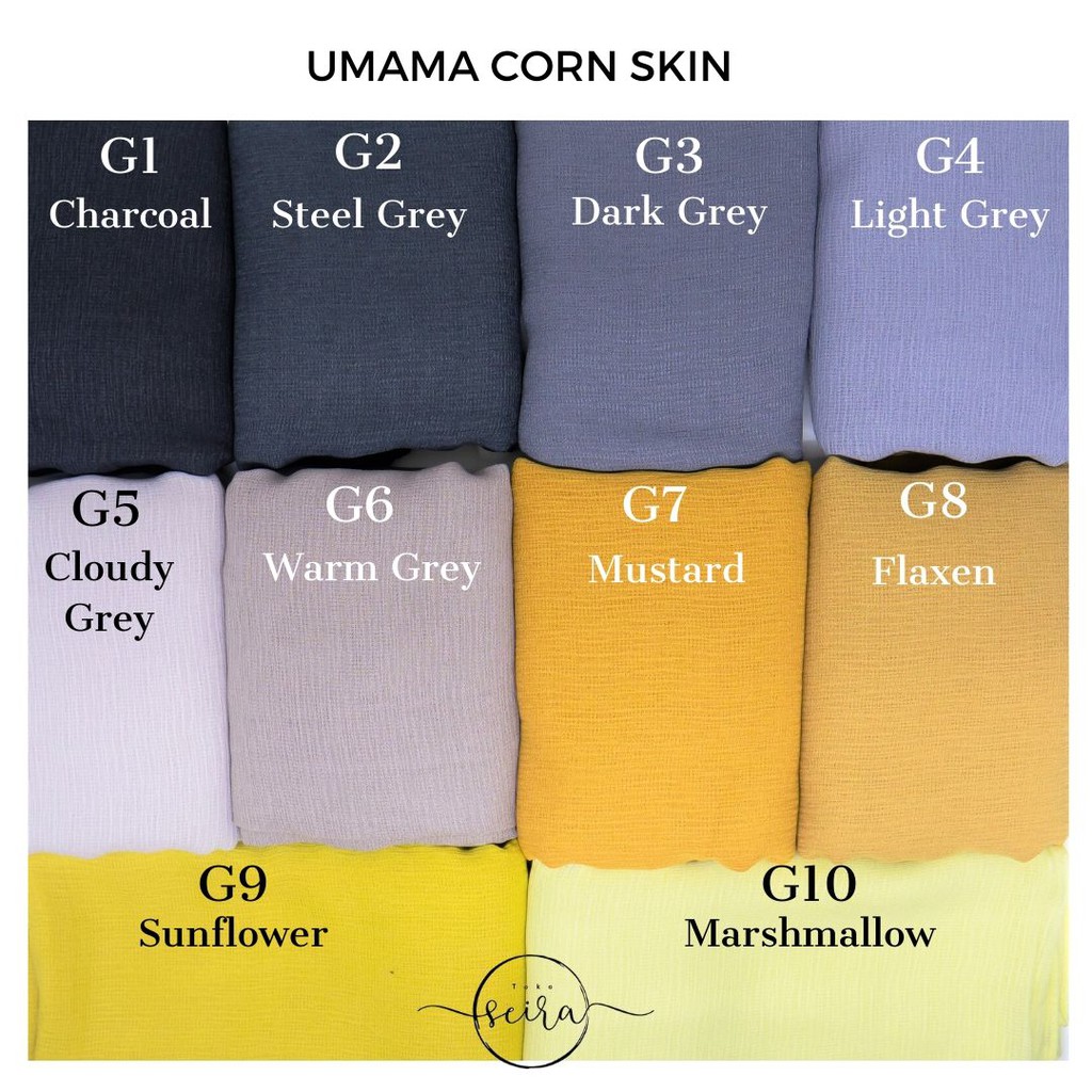 [BISA COD] Umama Kerudung / Hijab Corn Skin Polos - Part 2