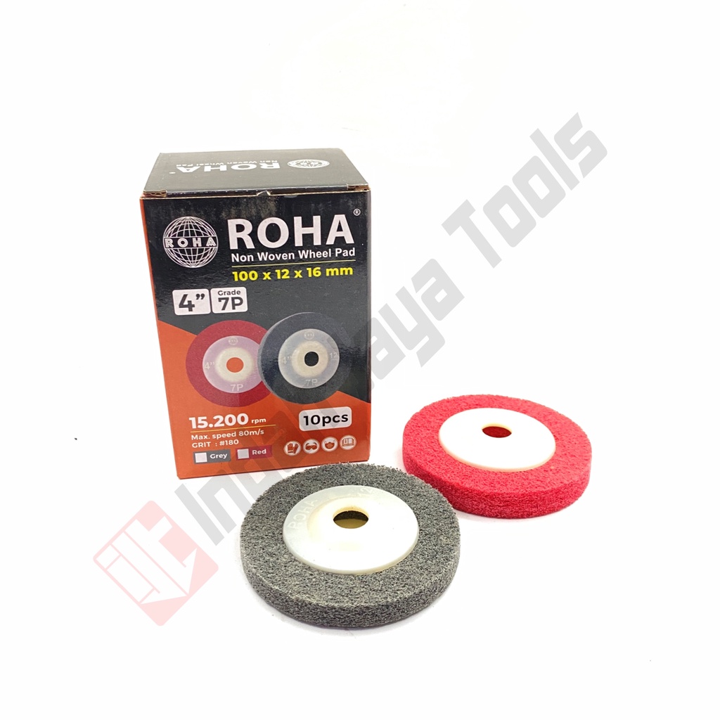 ROHA Non Woven Wheel Pad Abrasive 4 Inch Poliac Poliak Poles Stainless