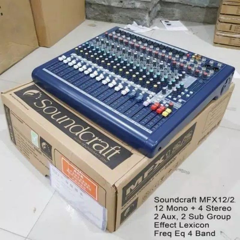 Mixer Audio 12 Channel Soundcraft MFX12/2 MFX-12/2 MFX 12/2 Efek Lexicon TERBAIK