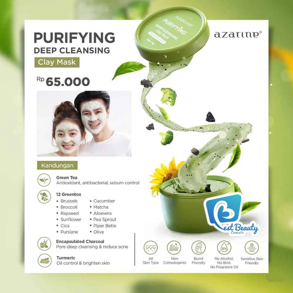 ★ BB ★ AZARINE Purifying Deep Cleansing Clay Mask 60gr