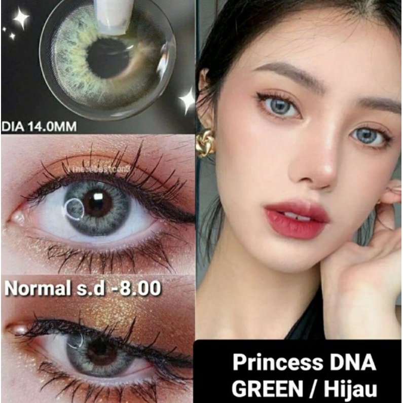 SOFTLENS ORIGINAL PRINCESS BOLLYCON DNA GRAY HAZEL VIOLET GREEN NORMAL MINUS 14mm