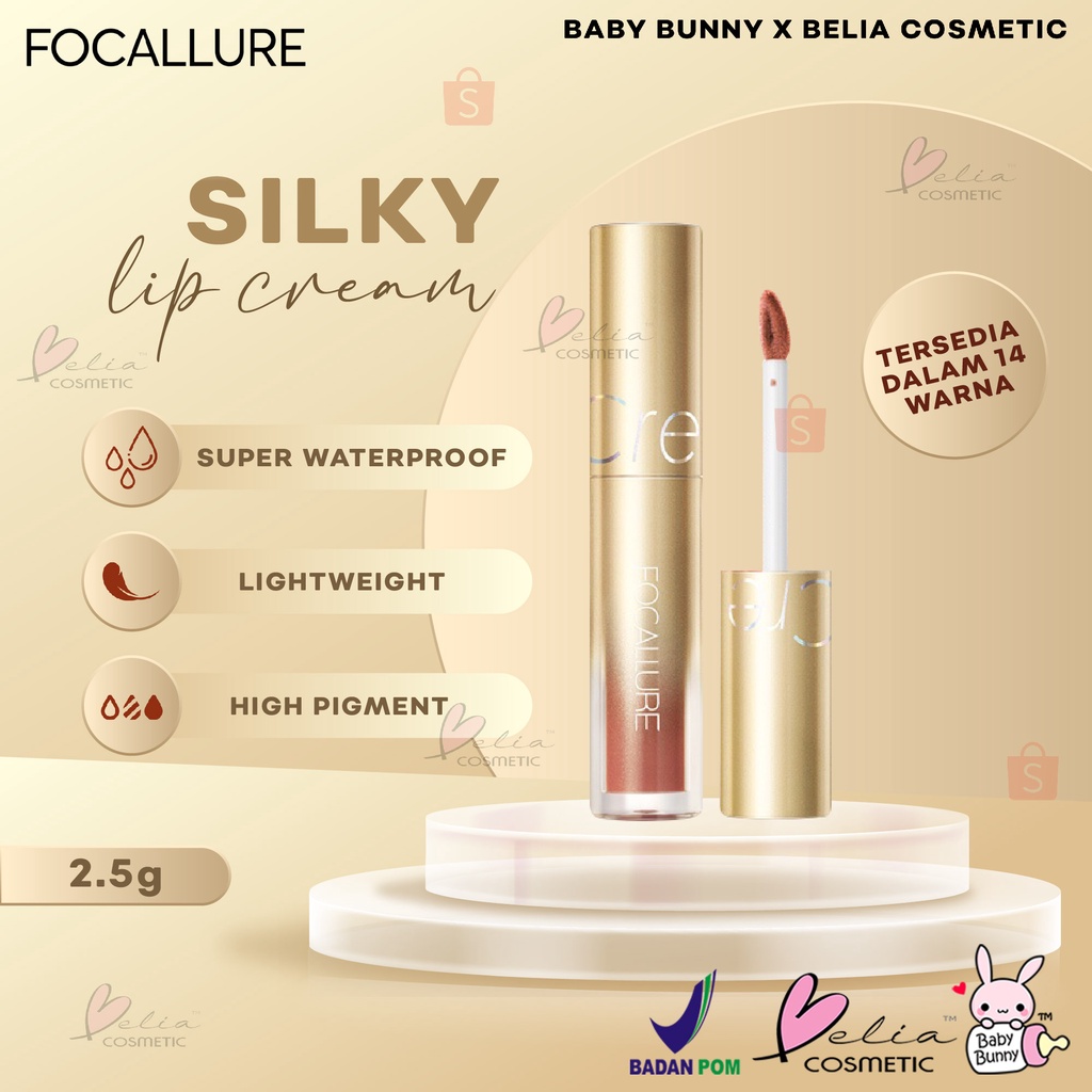 ❤ BELIA ❤ FOCALLURE Cream Lip FA344 | Silky Smooth Lip Cream | Waterproof | Lip Cream | BPOM