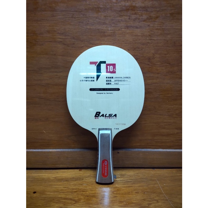 Kayu Bet Pingpong Tenis Meja Yinhe T10s Offensive Balsa Carbon FL