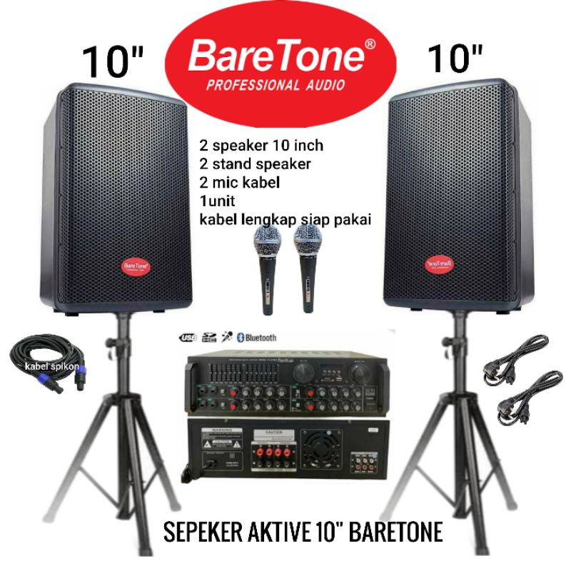 Paket Speaker Pasif BareTone MAX10HW 10 Inch SEPASANG MAX 10HW 10 HW PAKETAN KAROAKE SPEAKER 10 BARETONE ORIGINAL POWER OUT 500W