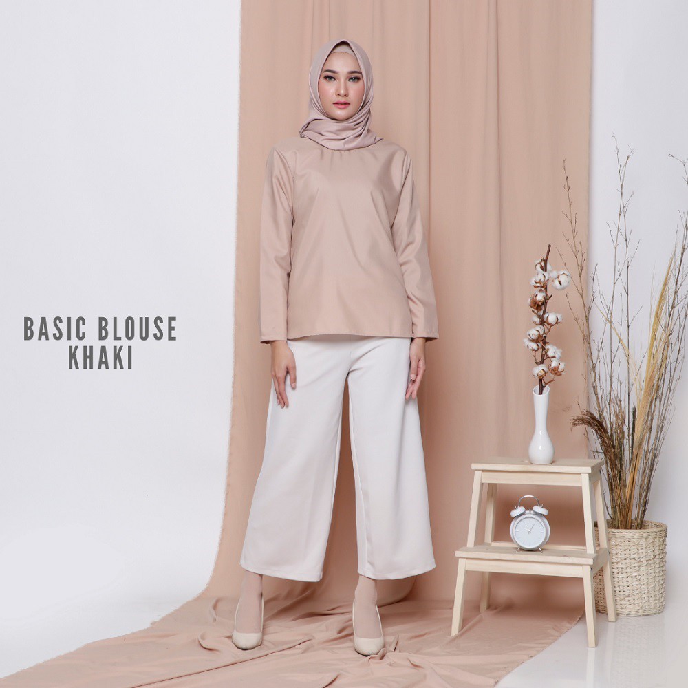 Basic Blouse Baju  Atasan  Wanita  Muslim by FEMINE 