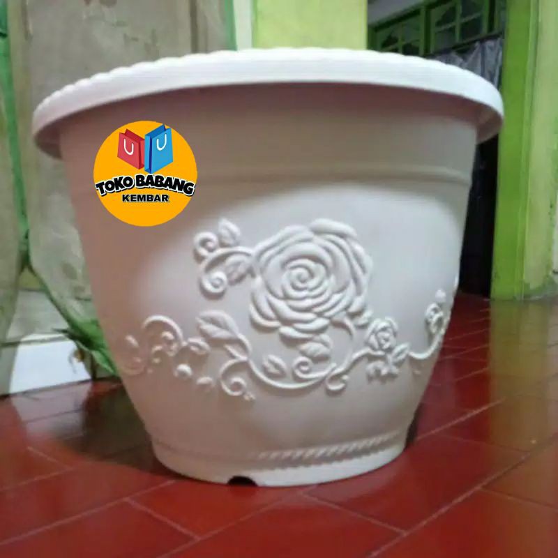 Pot KB shallom Glory ukuran 40 Putih besar cantik