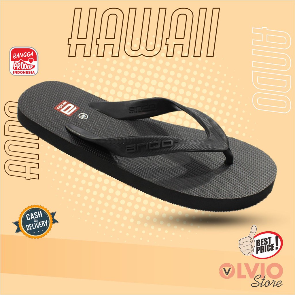 Ando HAWAII Basic - Sandal Fashion Trendy Pria Dewasa Ando Original