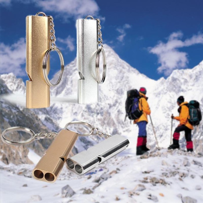 Gantungan Kunci Peluit Survival Outdoor Emergency Whistle Keychain