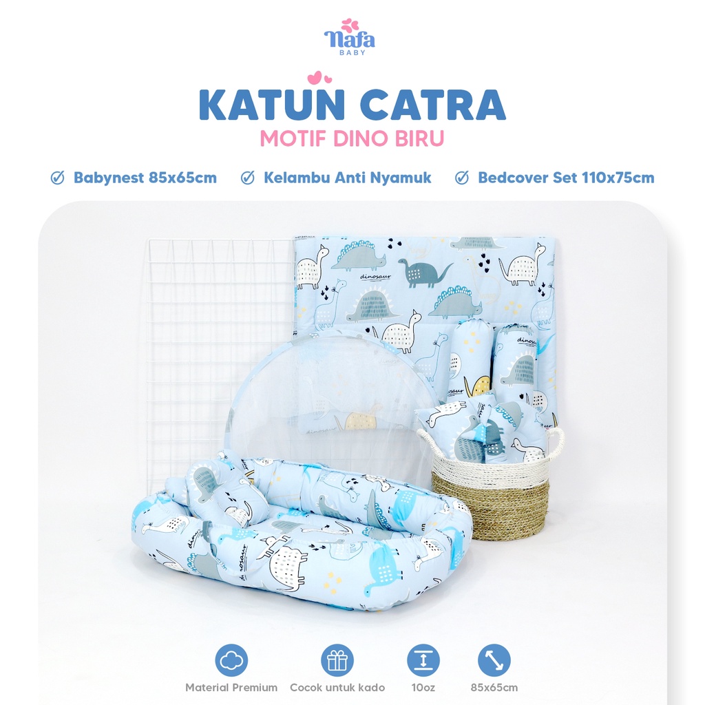 NAFA BABY - READY STOCK Baby Nest Boat + Bedcover Bayi | Perlengkapan Tidur Bayi | All Motif Katun