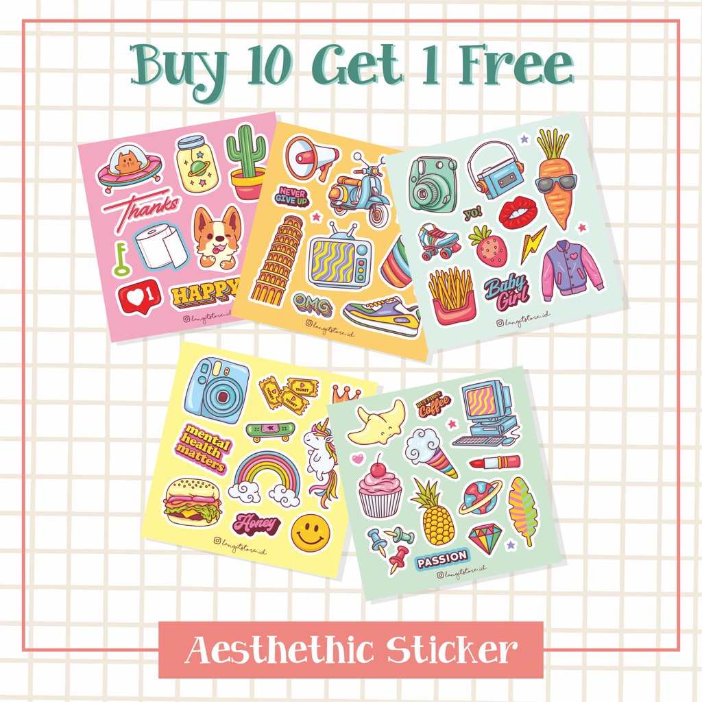 

AESTHETIC STICKER / STIKER ESTETIK / STIKER TUMBLR / STIKER HP LAPTOP PART 3