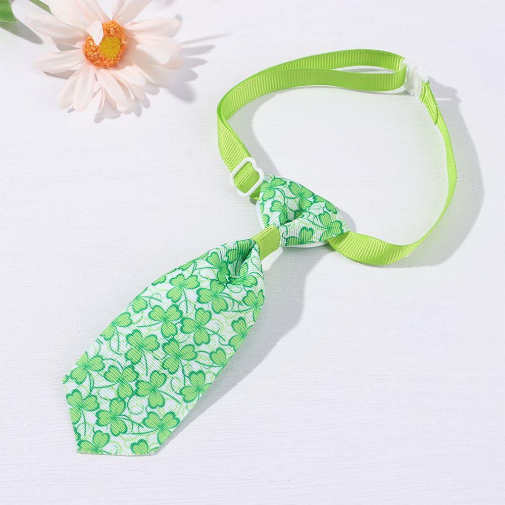 Solighter Pet Bow Ties Clover St. Patrick Day Perawatan Hewan Peliharaan Kucing Anjing