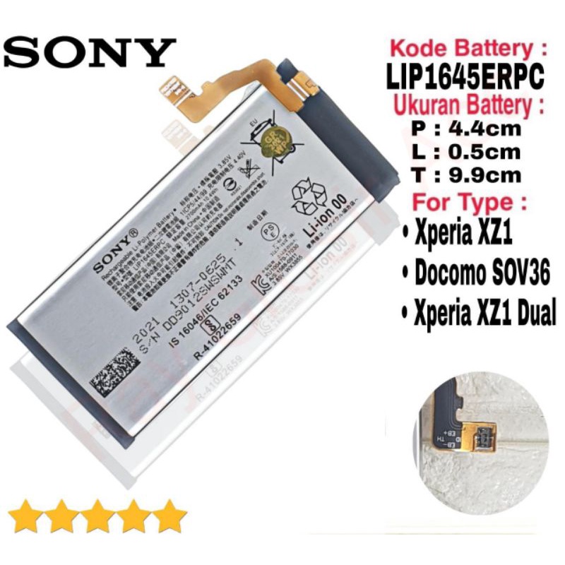 Baterai Original SONY Xperia XZ1 Docomo SOV36 SO-O1K G8341 G8342 F8341 LIP1645ERPC