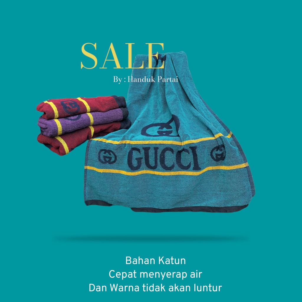 HANDUK GUCI JUMBO POLOS / Handuk MANDI Gucci Salur Jumbo 70x140 - Handuk Mandi Dewasa - Handuk Tebal