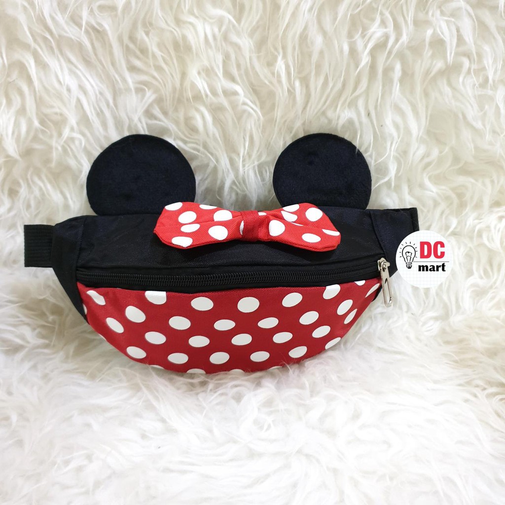 Tas Pinggang Mickey Minnie Untuk Anak / Tas Selempang