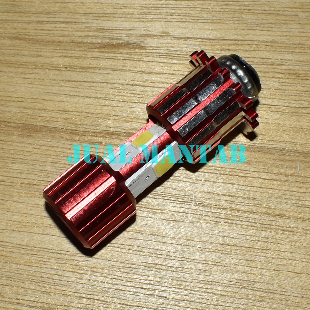 Lampu Depan Motor LED l Variasi Aksesoris Lampu Colok Utama Motor Super Terang Dan Fokus 3 Mata 3 Sisi Songket H6 Arus DC Universal Murah