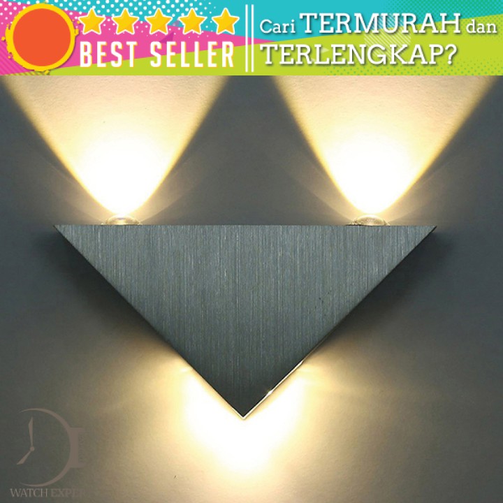 Bisa COD Lampu Hias Dinding LED Modern Triangle Aluminium 3W - TaffLED ABD-3W-SJX