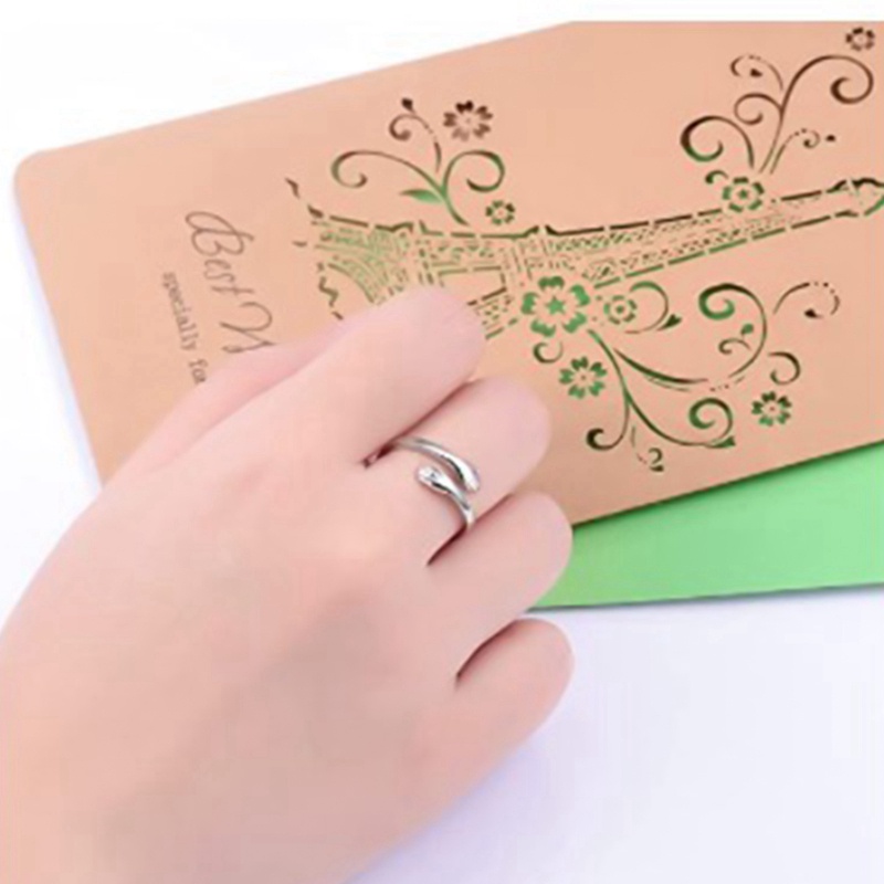 Cincin Sterling Silver Dapat Disesuaikan Untuk Wanita