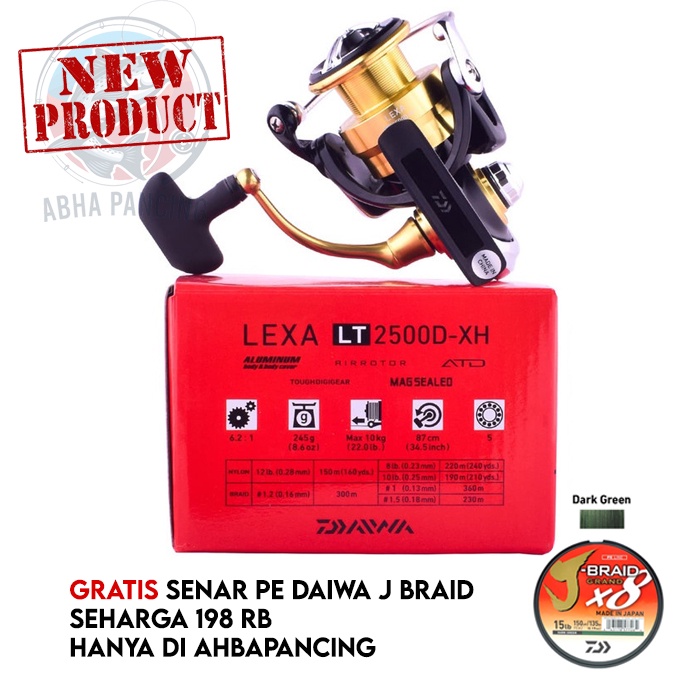 Reel Daiwa Lexa LT 2019 Power Handle 10 Kg 5 Bearing Stainless Magsealed Ril Pancing 3000 5000 6000