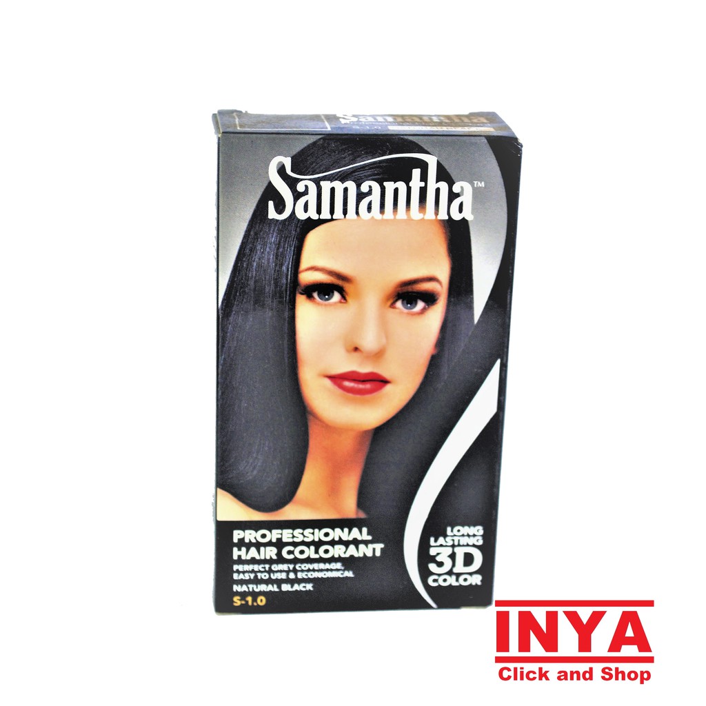 Pewarna Rambut SAMANTHA PROFESSIONAL HAIR COLORANT NATURAL BLACK 50gr - Semir Rambut