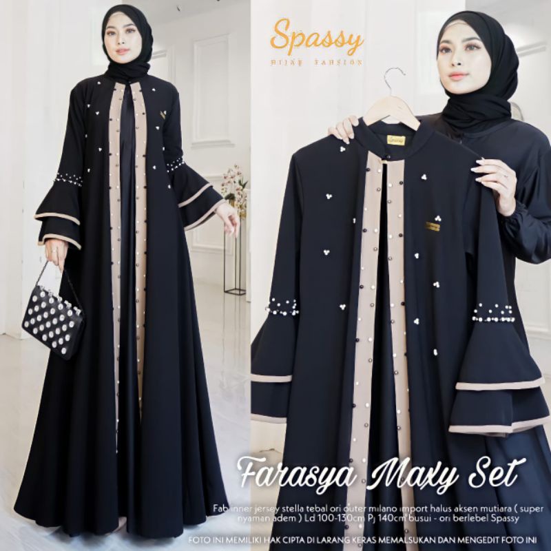 SETELAN MAXI/DRES WANITA // FARASYA MAXI SET ORIGINAL BY SPASSY