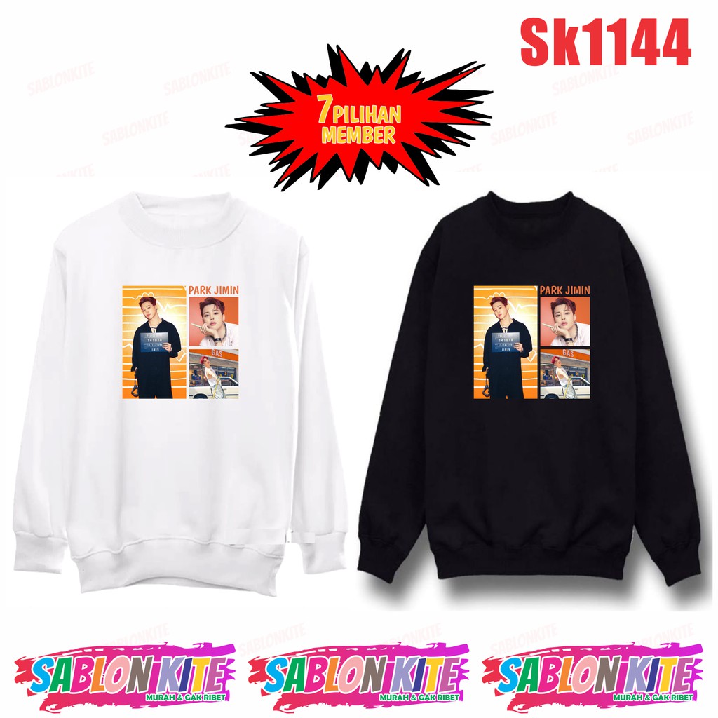 MURAH!!! SWEATER KPOP TIAP MEMBER BUTTER SK1144 ADA 7 MEMBER FLEECE