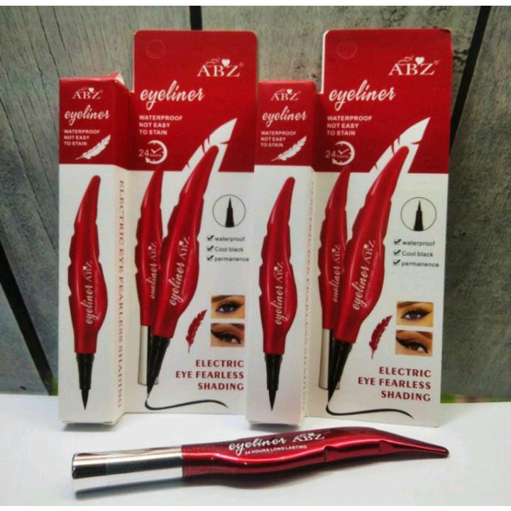 (PER LUSIN) EYELINER DAUN QIANXIU/ EYE LINER SPIDOL DAUN MERAH WATERPROOF / Eyeliner abz