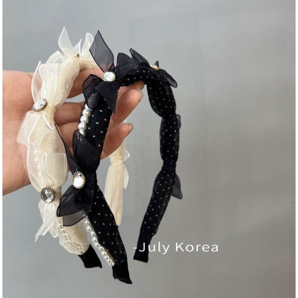 Bando Korea Wanita Polos Berlian / Bando Pesta Berlian Simpel Hasta