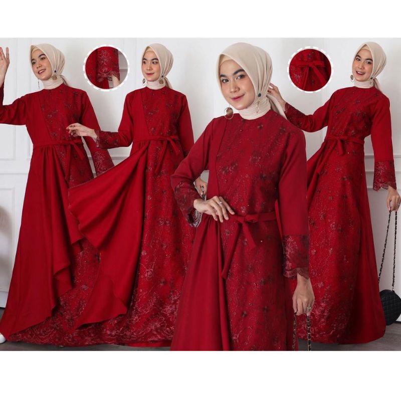 Gamis brukat /Gamis / gamis Wanita MURAH/ gamis pesta / Bridesmaids/ baju kondangan