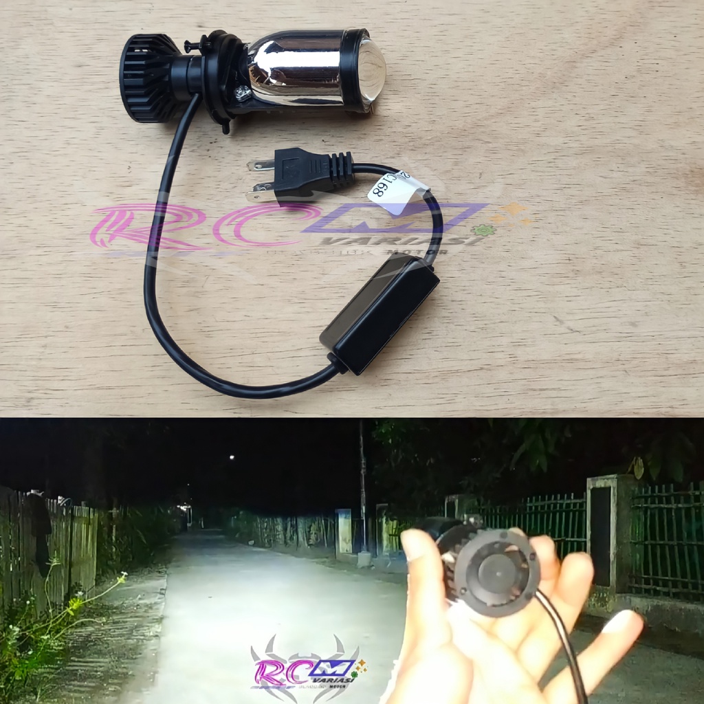 Lampu projecktor LED H4 Motor mobil super terang mini Proji lensa LED berkualitas import