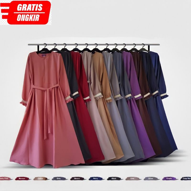 COD Gamis Katun Polos Toyobo Ori Premium Busui Jumbo Murah Terbaru Kekinian