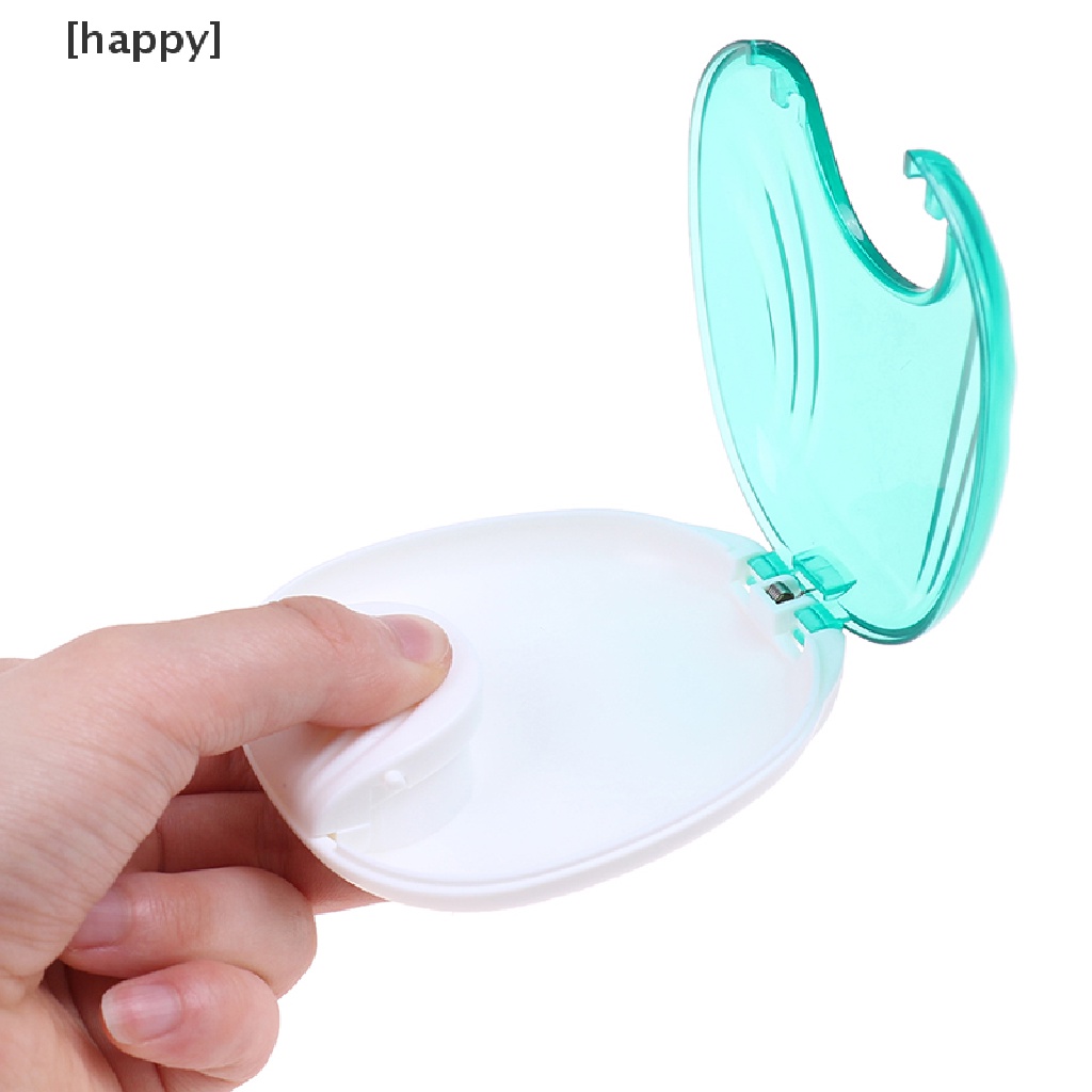 HA 1Pcs Dental False Teeth Cleaning Box Denture Bath Container Retainer Holder Case ID
