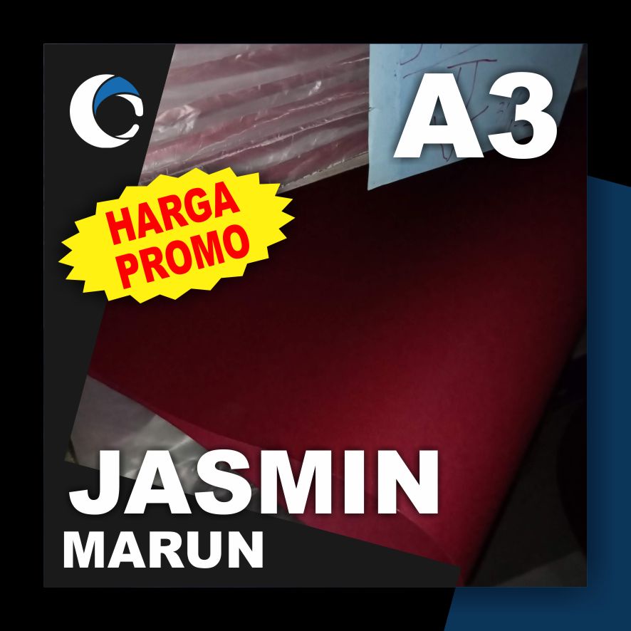 

KERTAS JASMINE MARUN 200 GSM Uk [ A3 ] 29.7 cm X 42 cm ( 50 LEMBAR )