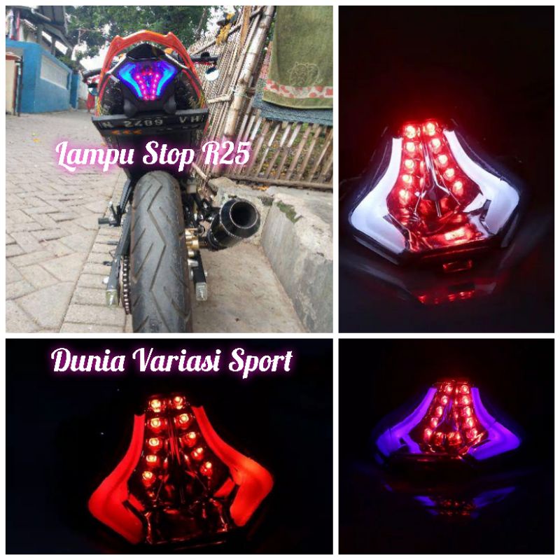 Lampu Belakang R25 Stop Lamp R25/MT25/Mx King 150 Led 3 In 1mm/ Shark Power