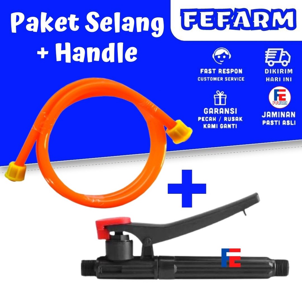 HANDLE  GAGANG  PENCETAN SPRAYER ELEKTRIK MANUAL &amp; SELANG 1,2 M FEFARM