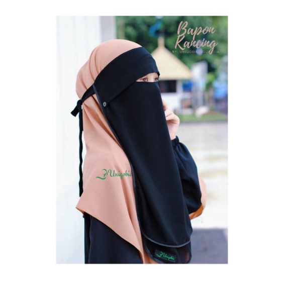 bandana poni kancing 2 layer