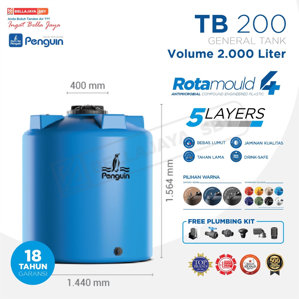 Tandon Air Penguin TB200 2000 Liter NOTA