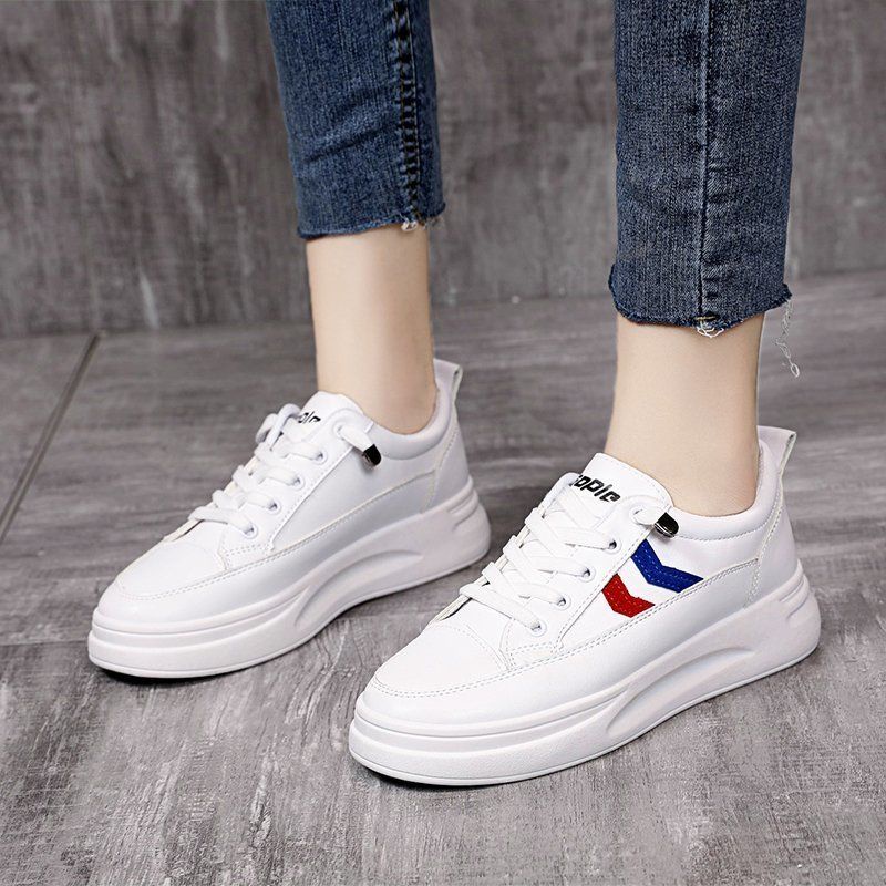 DS Sepatu Sneakers Wanita Korea Sepatu Kasual Putih