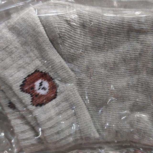 Kaos Kaki Wanita Motif Beruang TOSERBA GALERY-Abu muda