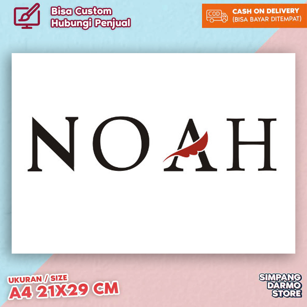 Poster Noah Band Ariel Peterpan  Bisa Request Custom gambar sendiri  Foster Penyayi Aksesoris Kamar