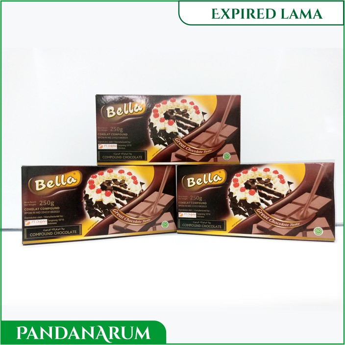 

Coklat Batang Bella Dark Chocolate 250 Gram / Cokelat / Coklat Compound / Coklat Batangan