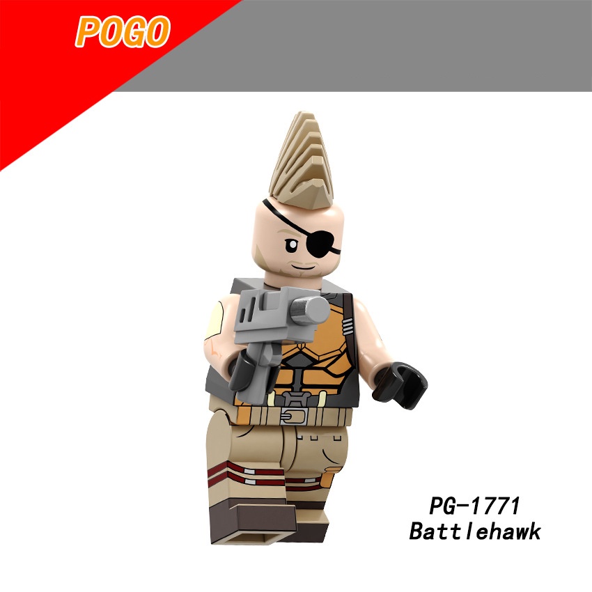 Fortnite Minifigures Hot Shooting Game Tracker Omega Battlehawk Garbide Kulit Bawaan Koleksi Angka Mini