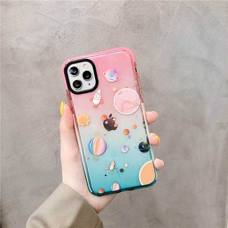 SPACE Rainbow case iphone 6 7 8 6+ 7+ 8+ X Xs 11 Pro Max 12 pro max 13 14