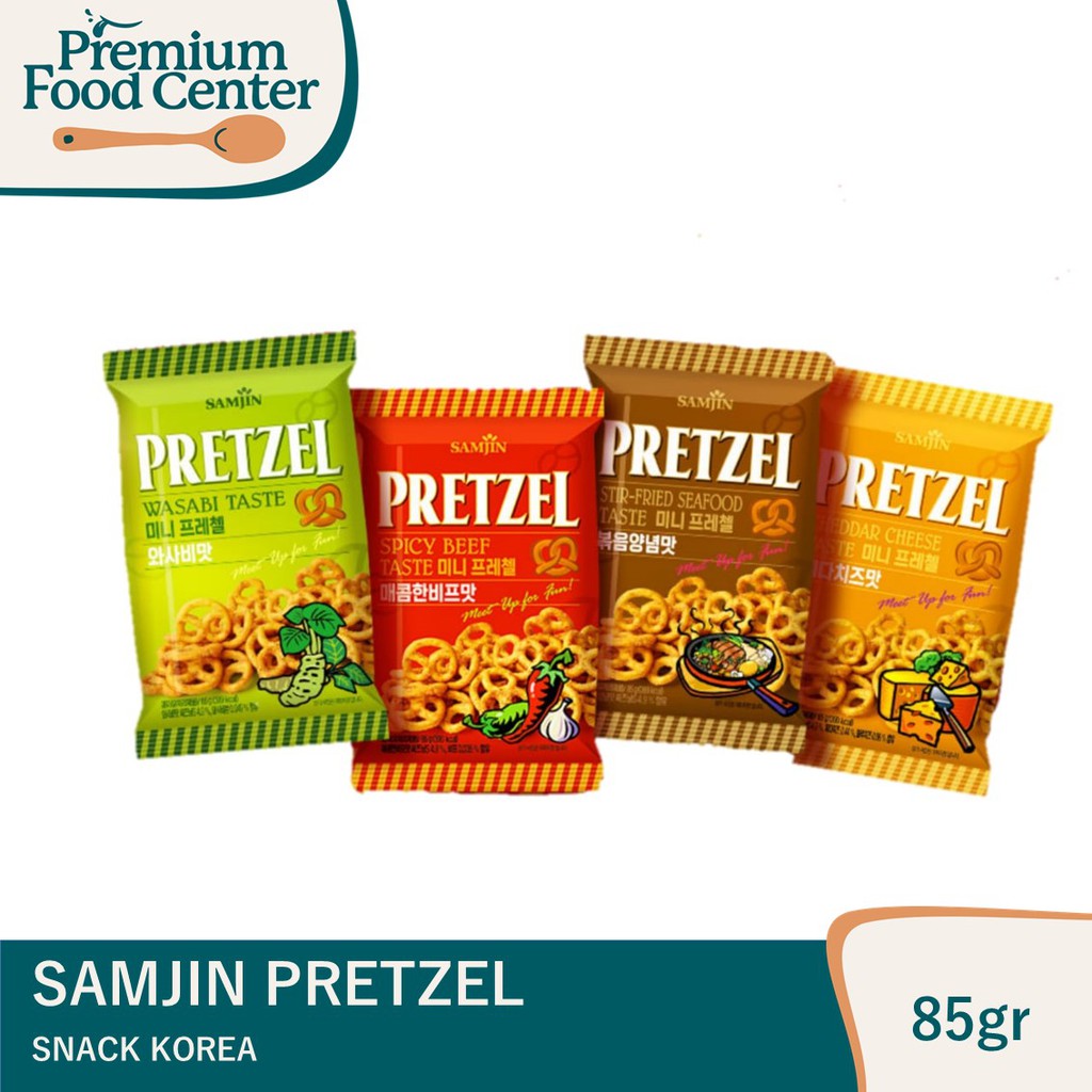 

SAMJIN PRETZEL SNACK KOREA RASA WASABI-SEAFOOD-SPICY BEEF