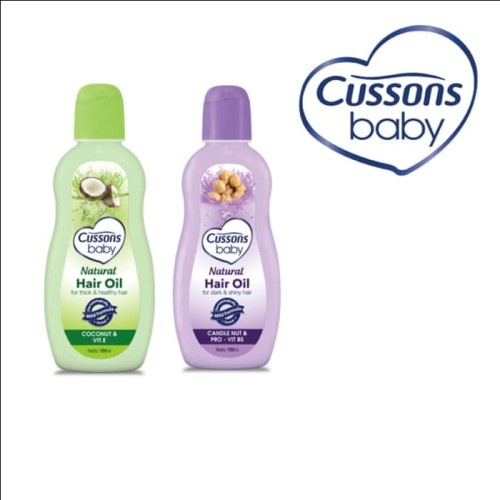 [100ML] Cussons Baby Natural Hair Oil Candle Nut | Hair Oil Coconut - Minyak Rambut Bayi 100ml_Cerianti