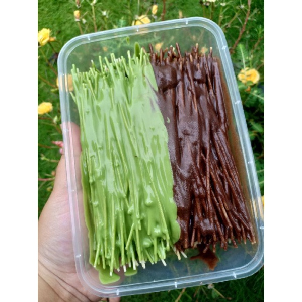 

Mie Lidi / Mie Gepeng Bumbu Basah Rasa Greentea Terenakkk