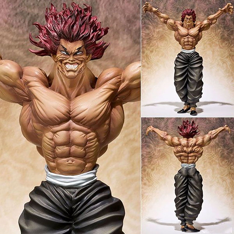 Baki Hanma Action Figure Anime Jepang Hanma Yujiro Manga Dall Bahan PVC Ukuran 22CM 2022