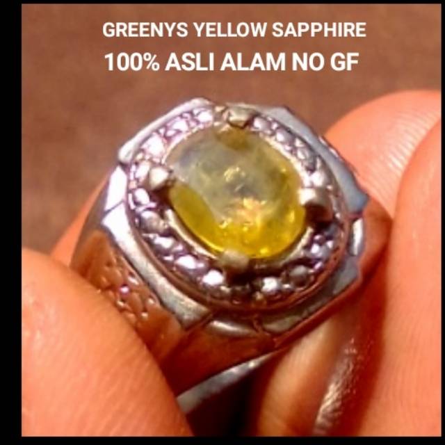 Natural Yellow Sapphire Cuting Original Asli Alam