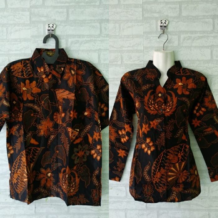 couple seragam batik kerja blus dan kemeja